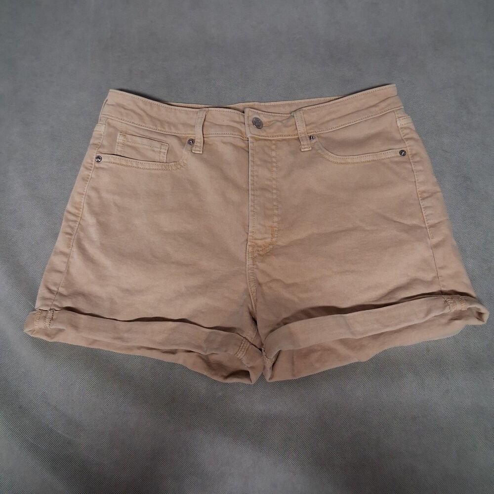 Old Navy O G Shorts 10 Beige Denim High Rise Rolled Hem